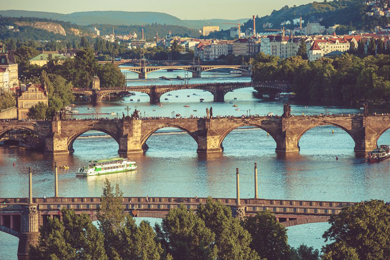 View of bridges in Czech Republic